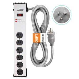 20 Amp Heavy Duty Steel Surge Protector | 25 FT Cord